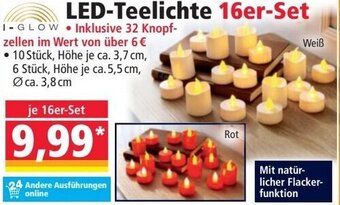 Norma I-Glow LED-Teelichte 16er-Set Angebot