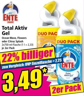 Norma WC Ente Total Aktiv Gel 2x750 ml Flasche Angebot