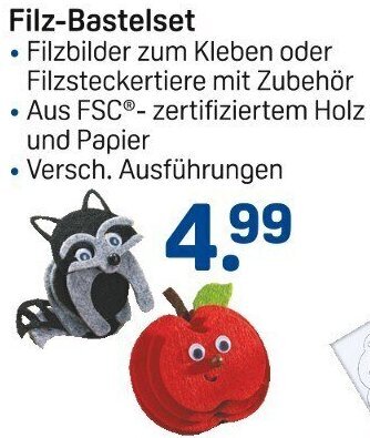 Rossmann Filz-Bastelset Angebot