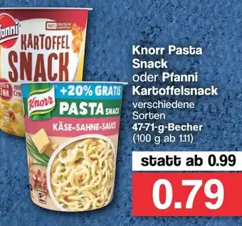 Famila Nord West Knorr Pasta oder Pfanni Kartoffelsnack 47-71g Becher Angebot