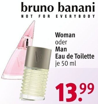 Rossmann bruno banani Woman oder Man Eau de Toilette 50 ml Angebot