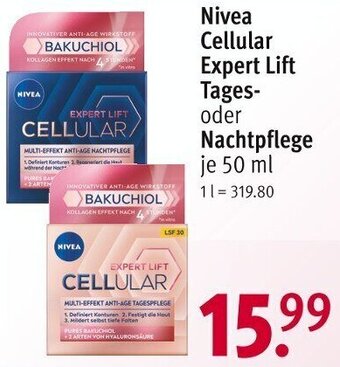 Rossmann Nivea Cellular Expert Lift Tages-oder Nachtpflege 50 ml Angebot