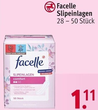 Rossmann Facelle Slipeinlagen 28 - 50 Stück Angebot