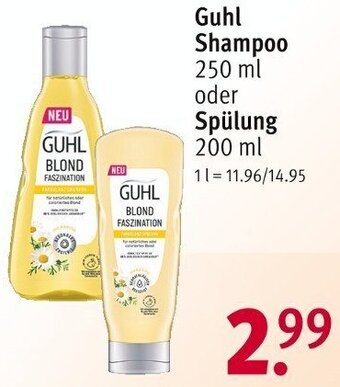 Rossmann Guhl Shampoo 250 ml oder Spülung 200 ml Angebot