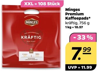 NETTO Minges Premium Kaffeepads 756 g Angebot