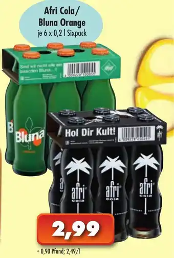 Lösch Depot Afri Cola o. Bluna Orange 6x0,2L Angebot