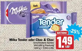 AEZ Milka Tender oder Choc & Choc 140-185 g Angebot