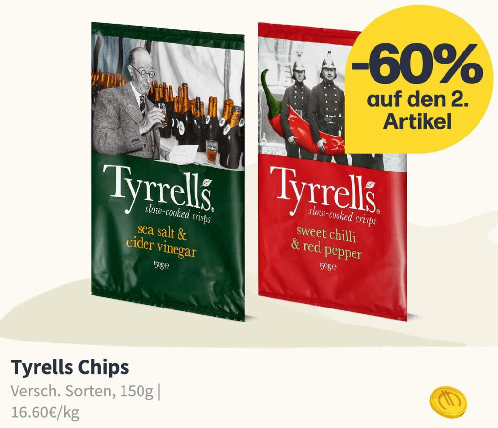 Tyrells Chips 150 g Angebot bei Picnic
