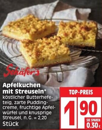 Edeka Schäfer's Apfelkuchen mit Streuseln Angebot