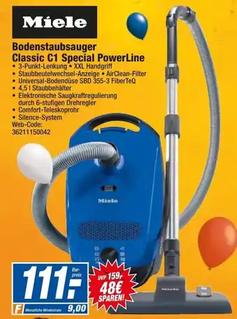 HEM Expert Miele Bodenstaubsauger Classic C1 Special PowerLine Angebot