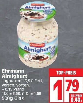 Edeka Ehrmann Almighurt 500g Glas Angebot