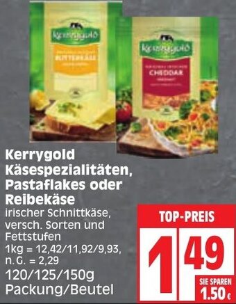 Edeka Kerrygold Käsespezialitäten, Pastaflakes oder Reibekäse 120/125/150g Packung/Beutel Angebot