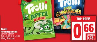 Edeka Trolli Fruchtgummi 150 g Beutel Angebot