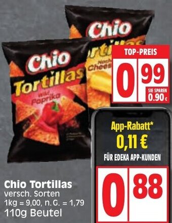 Edeka Chio Tortillas 110 g Beutel Angebot