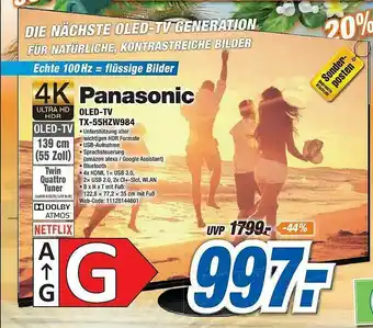 Expert 4k Panasonic Oled-tv Tx-55hzw984 Angebot