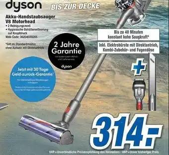 Expert Dyson Akku-handstaubsauger V8 Motorhead Angebot