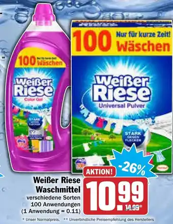 AEZ Weißer Riese Waschmittel Angebot