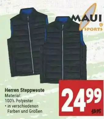 Marktkauf Maui Herren Steppweste Angebot