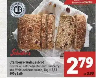 Marktkauf Schäfer's Cranberry-walnussbrot DLG Angebot