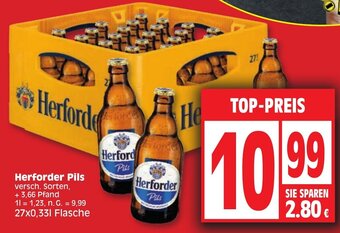 Edeka Herforder Pils 27x0,33 L Flasche Angebot