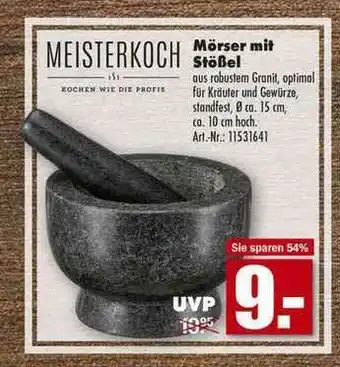 Möbel Mahler Meisterkoch Mörser Mit Stönßel Angebot