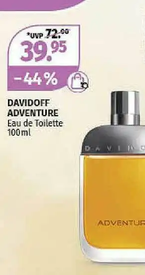 Müller Davidoff Adventure Eau De Toilette Angebot