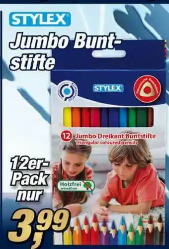 Posten Börse Stylex Jumbo Buntstifte 12er-pack Angebot