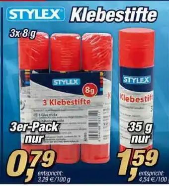 Posten Börse Stylex Klebestifte Angebot