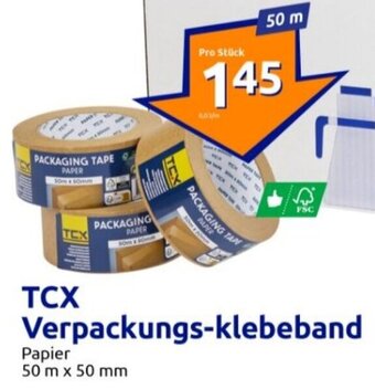 Action TCX Verpackungs-klebeband  Papier 50 m x 50 mm Angebot