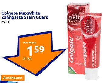 Action Colgate MaxWhite Zahnpasta Stain Guard 75 ml Angebot