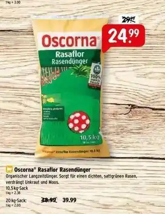 Raiffeisen Markt Oscorna Rasaflor Rasendünger Angebot