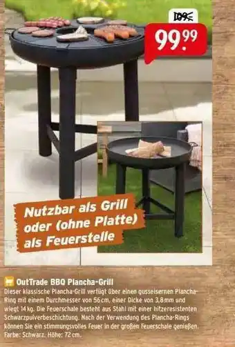 Raiffeisen Markt Outtrade Bbq Plancha-grill Angebot