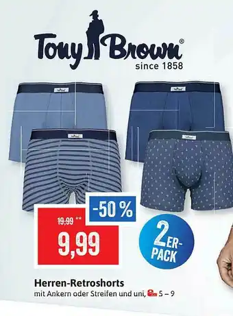 Stolz Tony Brown Herren-retroshorts Angebot