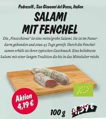 Temma Salami Mit Fenchel Angebot