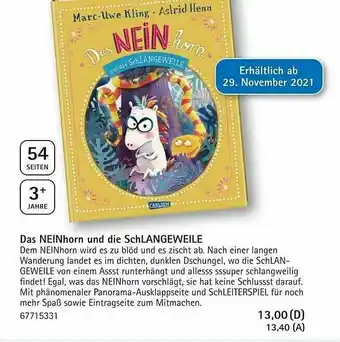 Vedes Das Neinhorn Und Die Schlangeweile Angebot