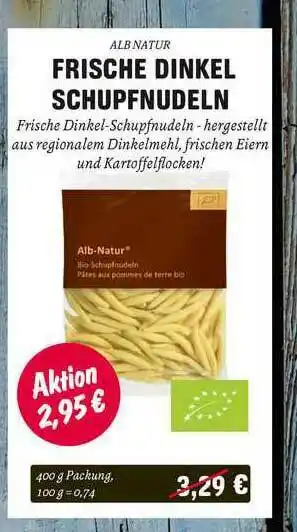 Temma Alb Natur Frische Dinkel Schupfnudeln Angebot