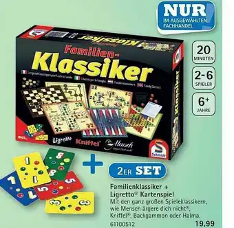 Vedes Familienklassiker + Ligretto Kartenspiel Angebot