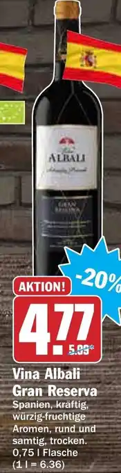 AEZ Vina Albali Gran Reserva 0,75L Angebot