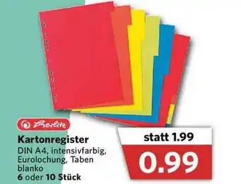 Combi Herlitz Kartonregister Angebot