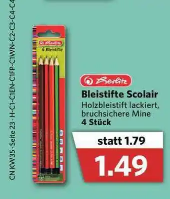 Combi Herlitz Bleistifte Scolair Angebot