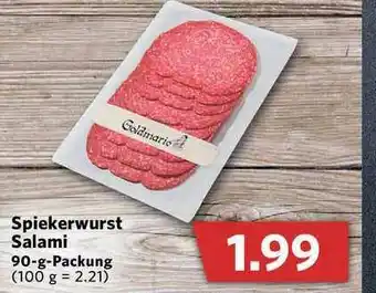 Combi Spiekerwurst Salami Angebot