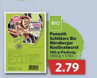 Combi Ponnath Schlüters Bio Nürnberger Rostbratwurst Angebot