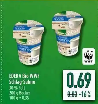 diska Edeka Bio Wwf Shclag Sahne Angebot