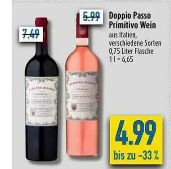 diska Doppio Passo Primitivo Wein Angebot