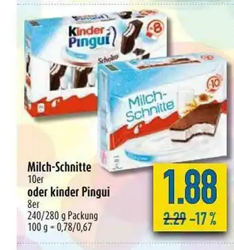 diska Milch-schnitte Oder Kidner Pingui Angebot