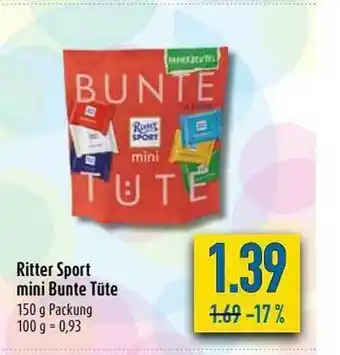 diska Ritter Sport Mini Bunte Tute Angebot