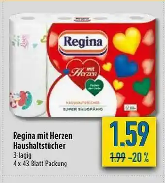 diska Regina Mit Herzen Haushaltstücher Angebot