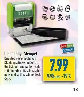 diska Deine Dinge Stempel Angebot