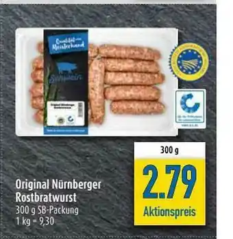 diska Original Nürnberger Rostbratwurst Angebot