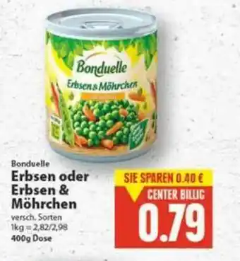 E-Center Bonduelle Erbsen Oder Erbsen & Möhrchen Angebot